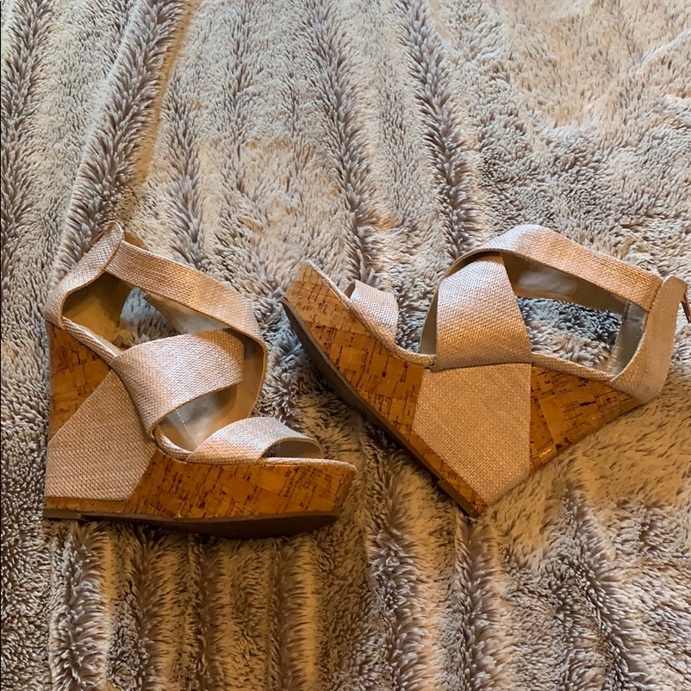 BCBGeneration Cork wedge sandals